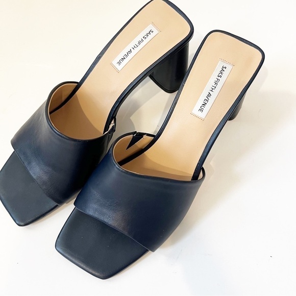 SAKS FIFTH AVENUE Taylor Leather Block-Heel Sandals - Picture 7 of 10